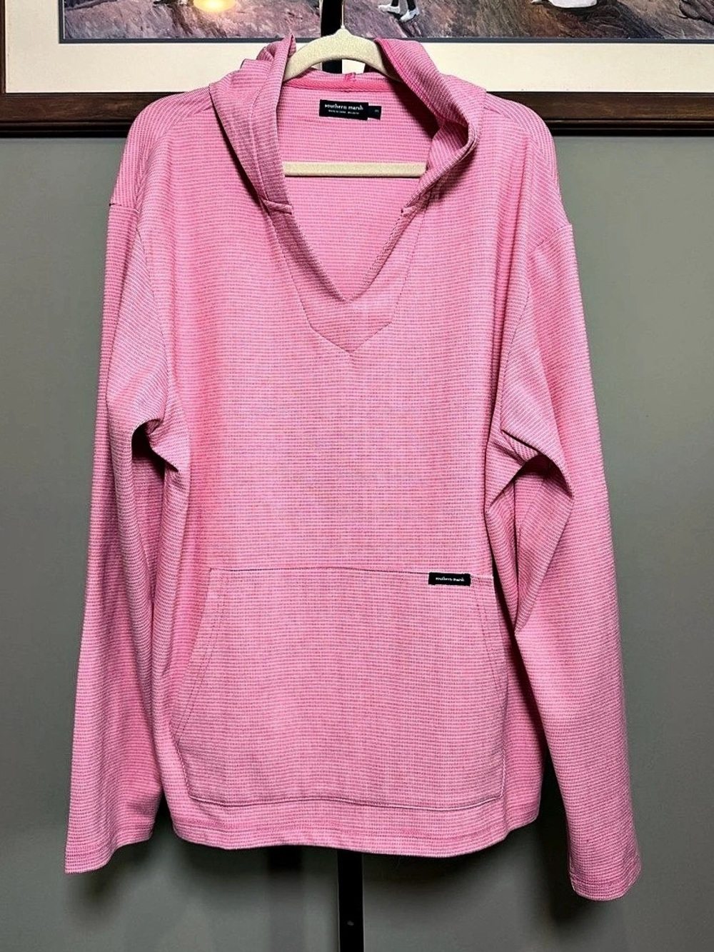 Southern Marsh Pink Hooded Pullover Sandbar Performance Medium